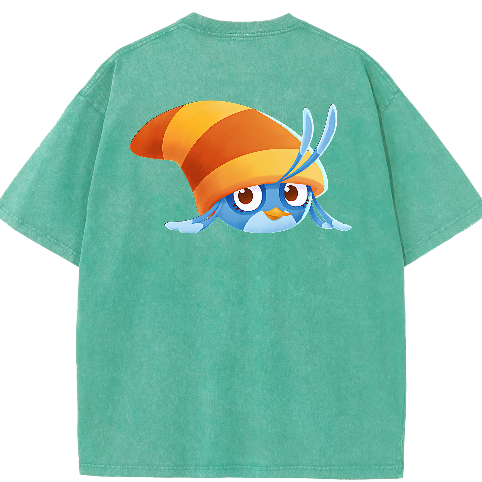 （画像用） Angry Birds アングリーバード 綿100% ヴィンテージ風 半袖Tシャツ（背面プリント）